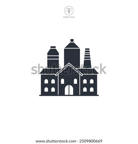 Brewery icon symbol vector illustration isolated on white background