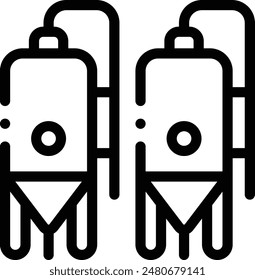 brewery icon. Thin Linear Style Design Isolated On White Background