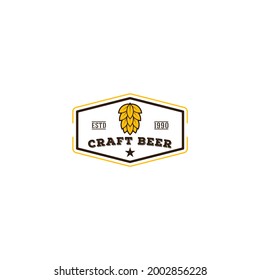 Brewery label logo design vector in white background