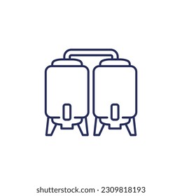 brewery line icon on white