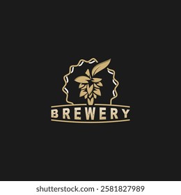 Brewery logo craft beer template design emblems beer cafe, bar, brewing company illustration