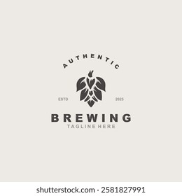 Brewery logo craft beer template design emblems beer cafe, bar, brewing company illustration