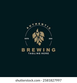 Brewery logo craft beer template design emblems beer cafe, bar, brewing company illustration