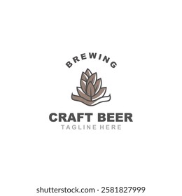 Brewery logo craft beer template design emblems beer cafe, bar, brewing company illustration