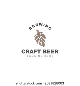 Brewery logo craft beer template design emblems beer cafe, bar, brewing company illustration