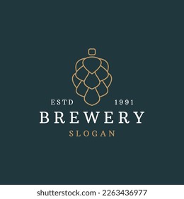 Brewery logo design concept for food and drink .
