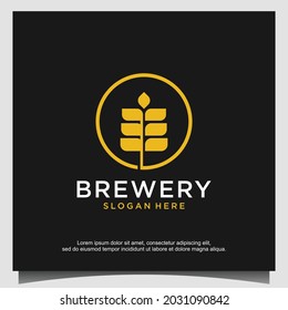 Brewery logo design concept. Universal brewery design.