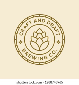 Brewery logo design concept. Vintage style.