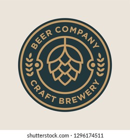 Brewery logo design concept. Vintage style.