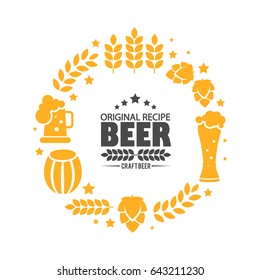 Brewery logo emblem design. vector illustration.