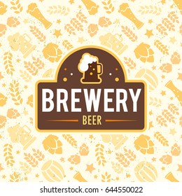 Brewery logo emblem design. vector illustration.