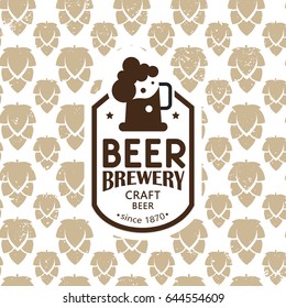 Brewery logo emblem design. vector illustration.