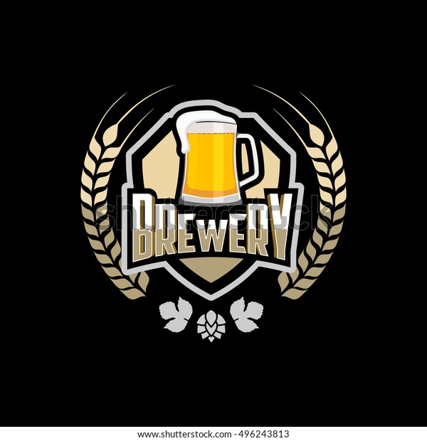 Brewery Logo Emblem Design Vector Stock Vector (Royalty Free) 496243813 ...