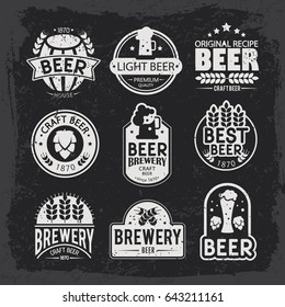 Brewery logos and emblems design. vector illustration.