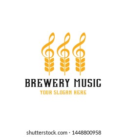 Brewery Music Icon Logo Design