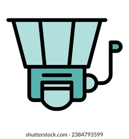 Brewery tool icon outline vector. Beer process. Tank drink color flat
