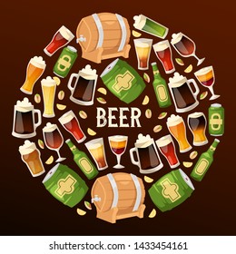  brewery vector beerbarrel beermug dark ale illustration backdrop party background banner.