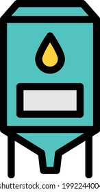 brewery vector color line icon