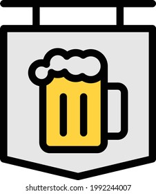 brewery vector color line icon