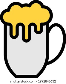 brewery vector color line icon