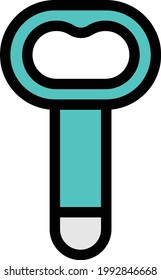 icono de línea de color de vector de cervecería