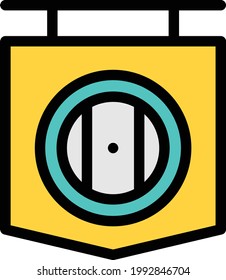 brewery vector color line icon