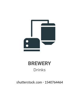 Brewery vector icon on white background. Flat vector brewery icon symbol sign from modern drinks collection for mobile concept and web apps design.