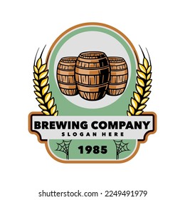 Brewing badge logo template illustration