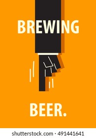 Brewing Beer typography poster