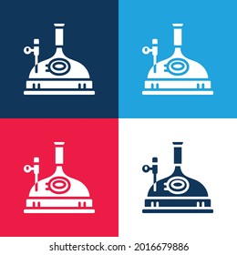 Brewing blue and red four color minimal icon set