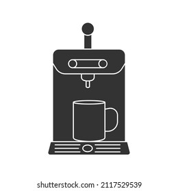 Icono de la máquina de preparar café aislado en fondo blanco. Símbolo Coffeemaker moderno, simple, vector, icono para el diseño de sitios web, aplicación móvil, ui. Ilustración vectorial