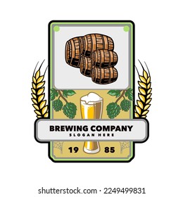 Brewing company badge logo template