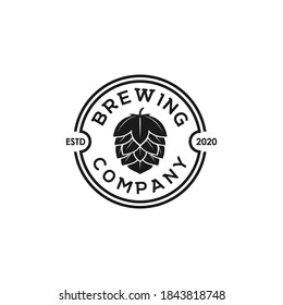 Brewing Company With Beer Badge Logo Design