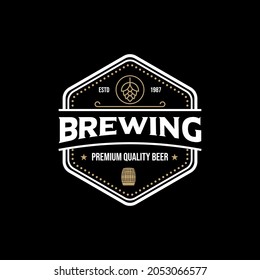 Brewing Company Logo. Logo Brewery. Vintage Brewery Logo Vector