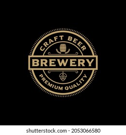 brewing company logo. logo brewery. vintage brewery logo vector