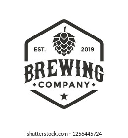 Brewing company logo design template vector illustration