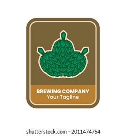 Brewing company logo design vector.