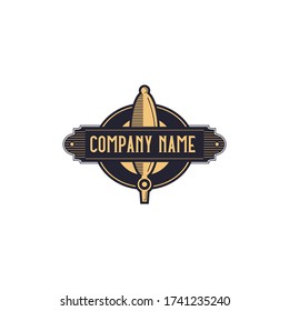 brewing company logo with tap beer element.