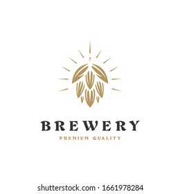 brewing company logo. brewing logo. vintage brewing logo vector