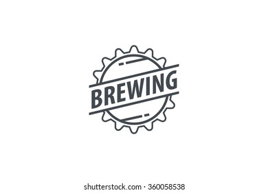  Brewing Company Logotype. Line art. Stock vector.