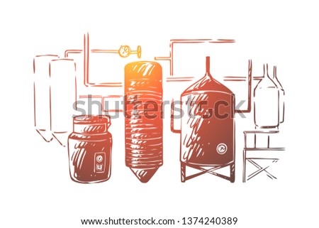 Brewing equipment, lager making process automation, brewery craft, distillery, booze factory, boiling and cooling