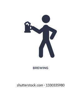 brewing icon. Simple element illustration from activity and hobbies concept. brewing editable symbol design on white background. Can be use for web and mobile.