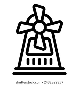 Brewing industry icon outline vector. Grain mills process. Beer production ingredients