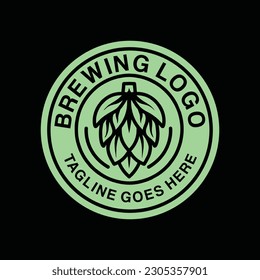 Brewing Logo Vector Graphic Design illustration Badge Emblem Symbol and Icon