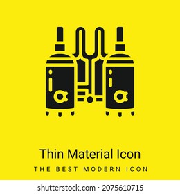 Brewing minimal bright yellow material icon