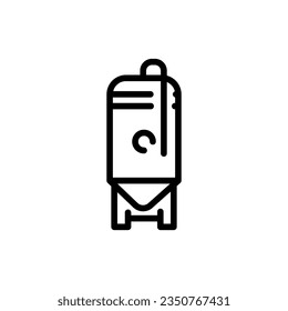 Brewing process black line icon. Pictogram for web page, mobile app, promo.