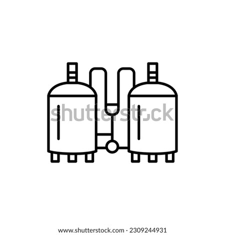 Brewing process black line icon. Pictogram for web page, mobile app, promo.