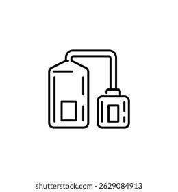 Ícone do tanque de cerveja. Simples ícone do sistema de tanque de cerveja para mídias sociais, app e web design. Ilustração vetorial.
