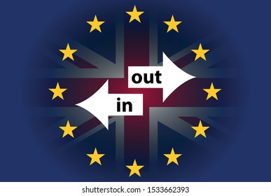 Brexit background template, United Kingdom leaving or not the European Union