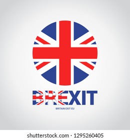 Brexit. Britain exiting the European Union. Vector illustration.